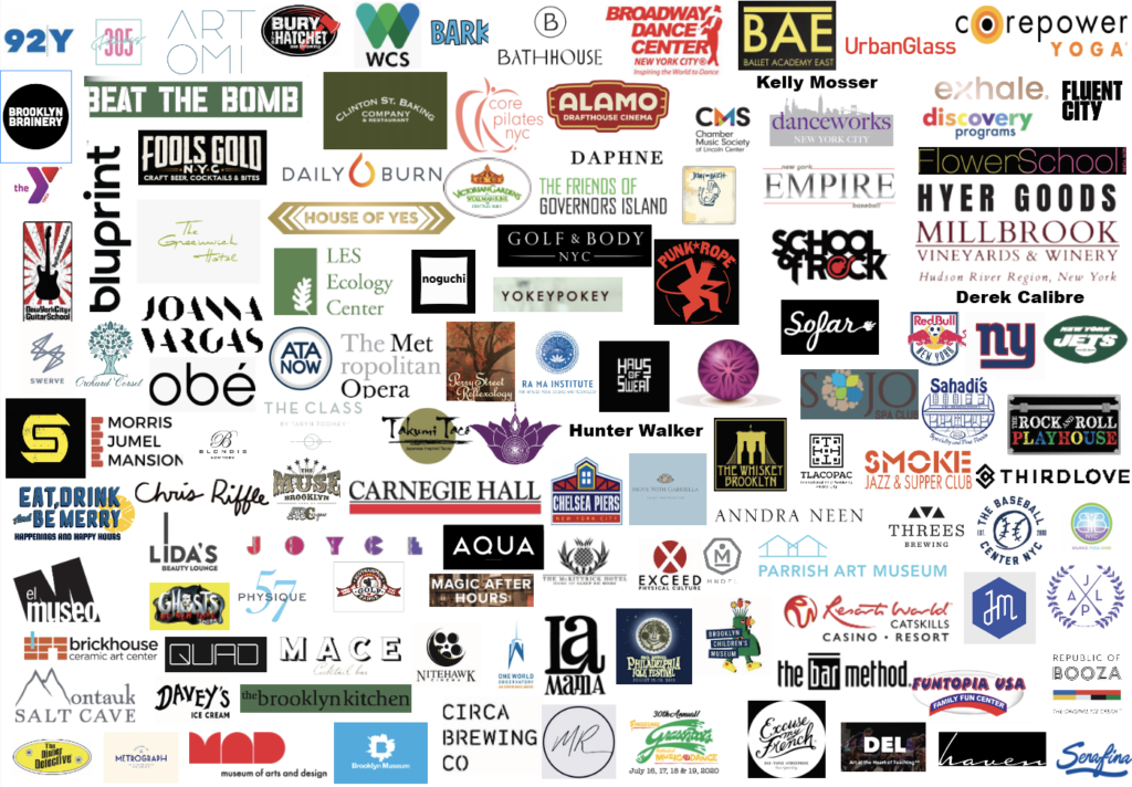 Montage of MDD’s virtual Dance for Dance 2020 supporter logos. 